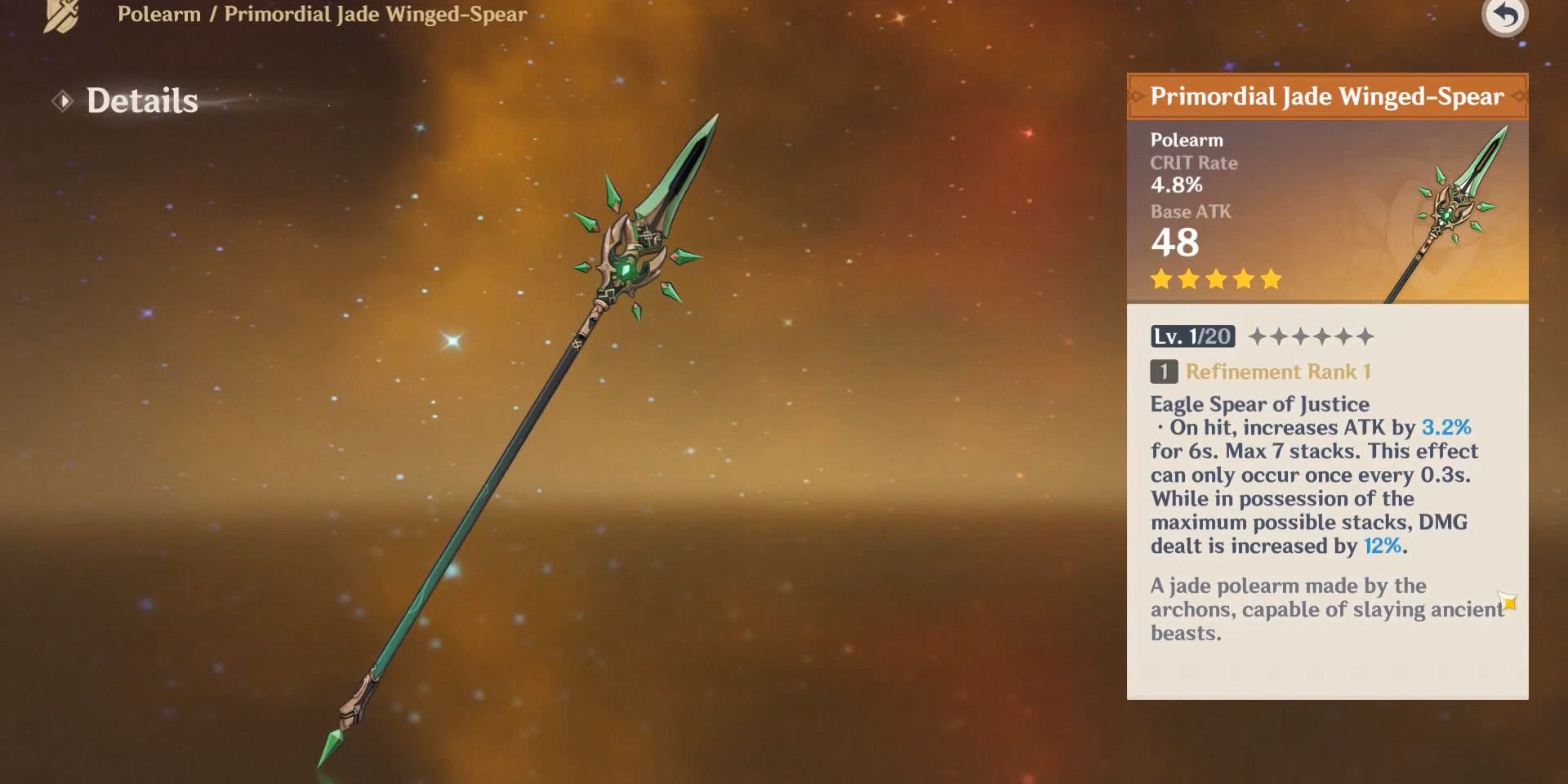 Primordial Jade Winged Spear Genshin Impact Wiki Fand - vrogue.co