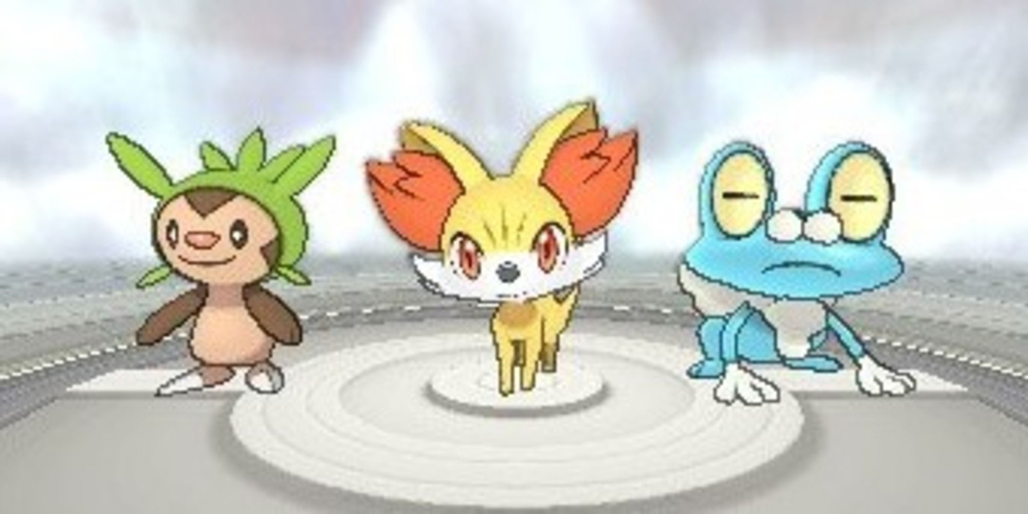 Pokemon x and y starter selection chespin Fennekin and froakie