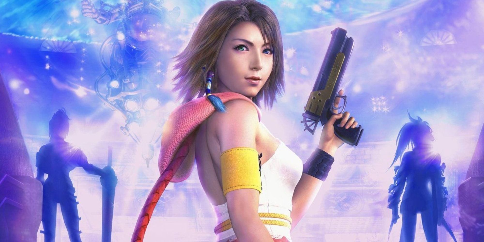 Final Fantasy X-2 10-2 Yuna with Paine and Rikku in the background