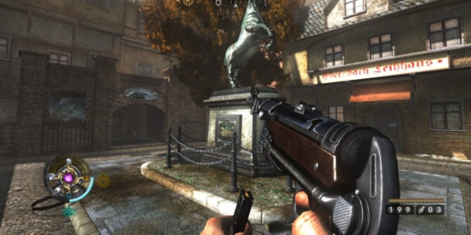 Wolfenstein 2009 MP40 Courtyard Screenshot FPS by Raven Software