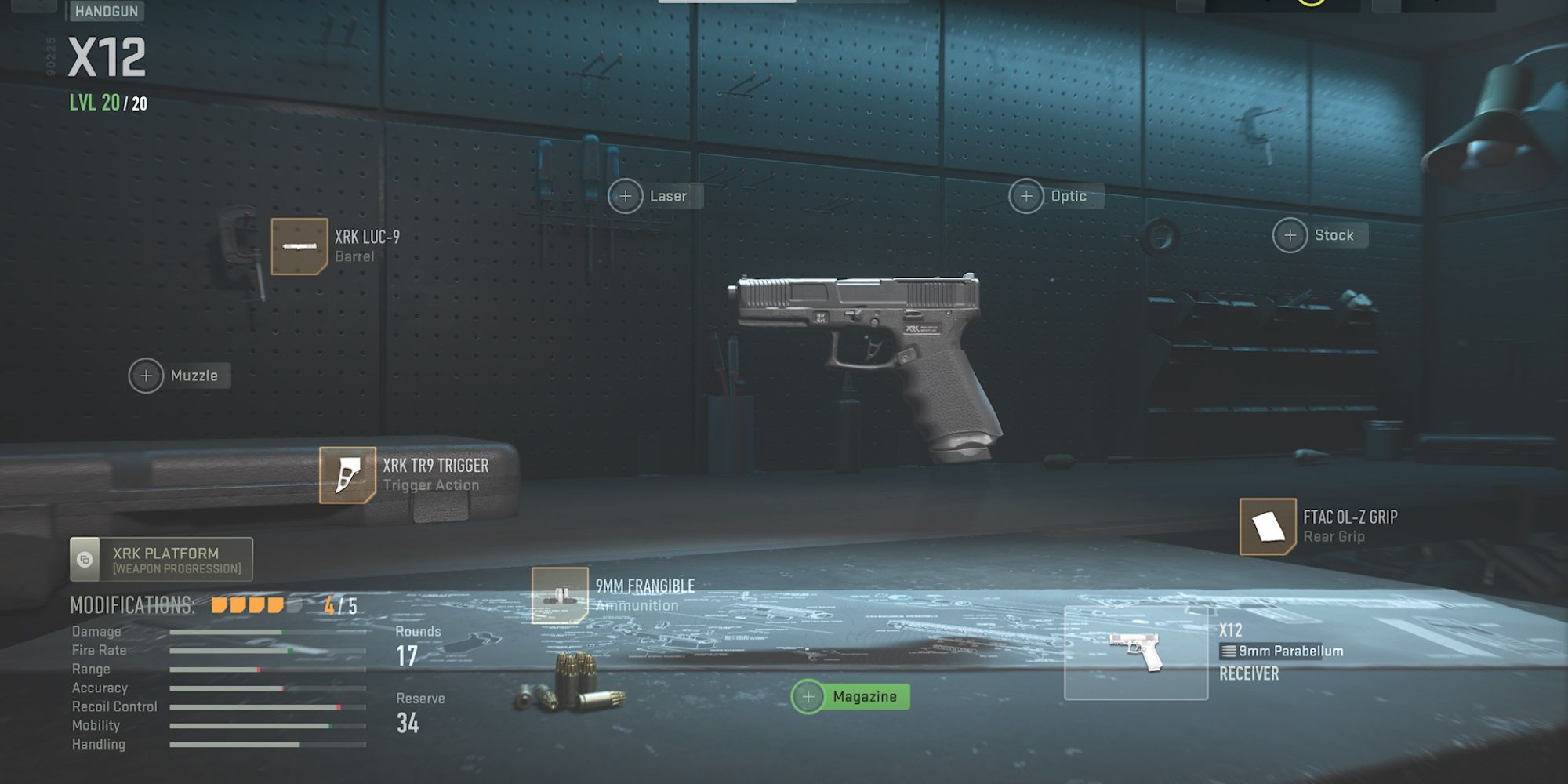 Customized X12 Secondary in Modern Warfare 2 Multiplayer Gunsmith