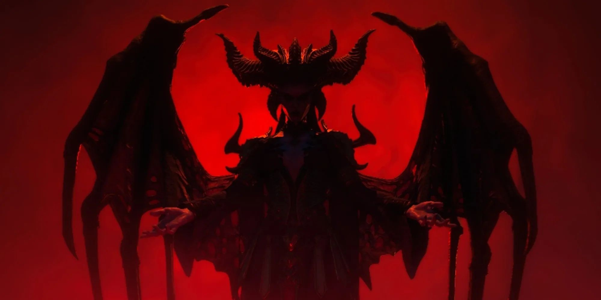 Diablo 4 Villian Silhouette Red Background