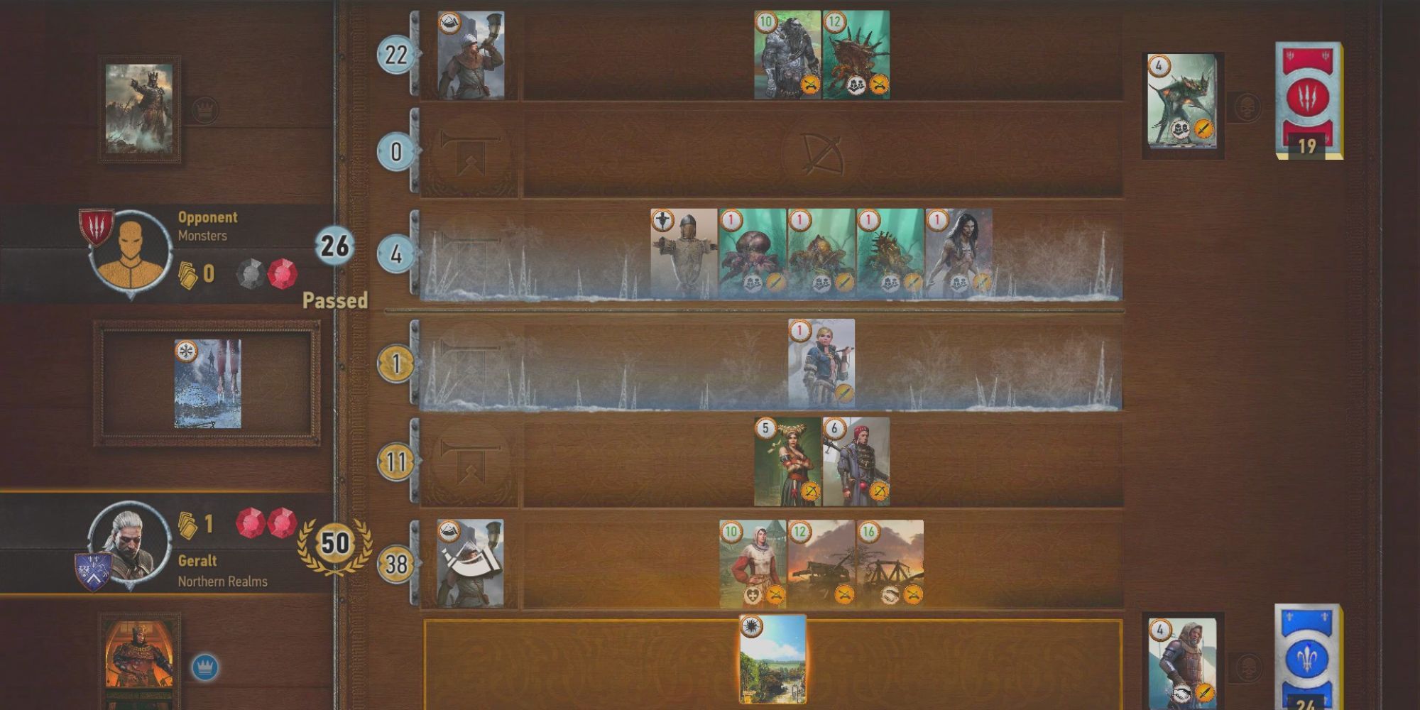 Gwent against the monster deck at the masquerade ball