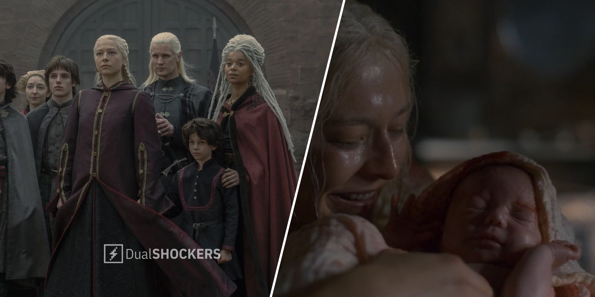 House of the Dragon Joffrey Velaryon with family, Joffrey as a baby