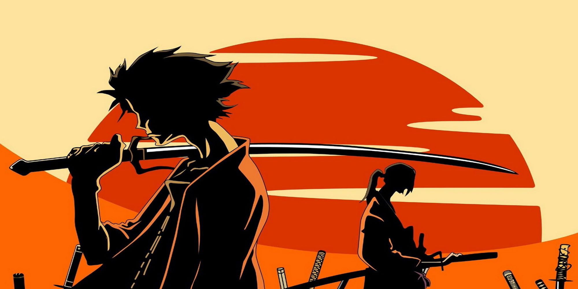 Silhouette of characters from Samurai Champloo (anime series)