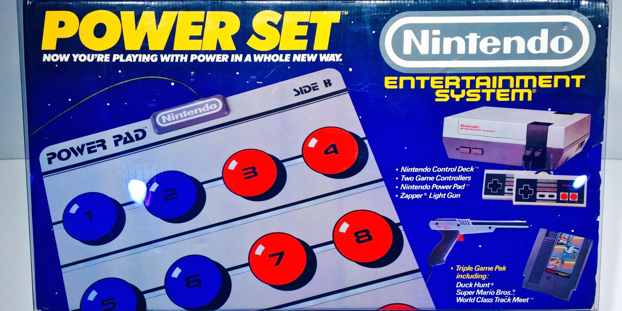 Nintendo Power Pack Box NES Zapper and Power Pad