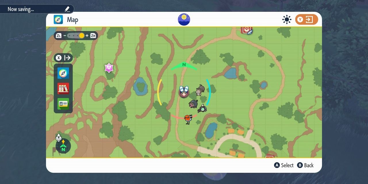 Image of the area where Happiny can be found on the map in Pokemon Scarlet & Violet.