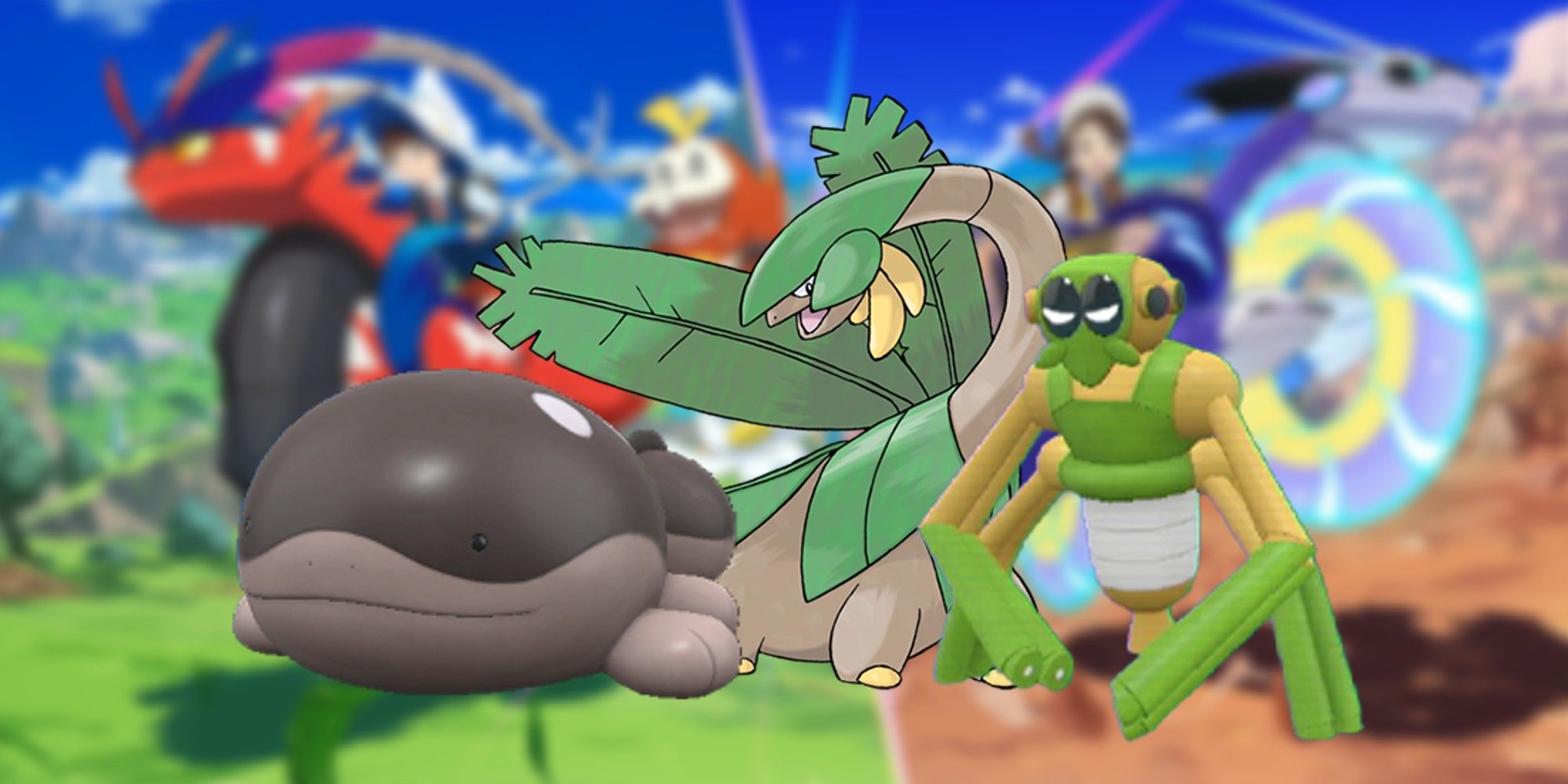 tropius, clodsire, and spidops in pokemon scarlet and violet