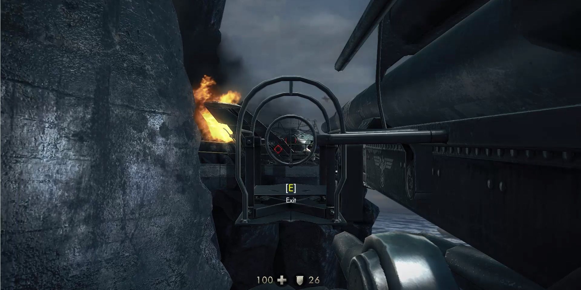 Image of the cannon being used in Wolfenstein: The New Order.