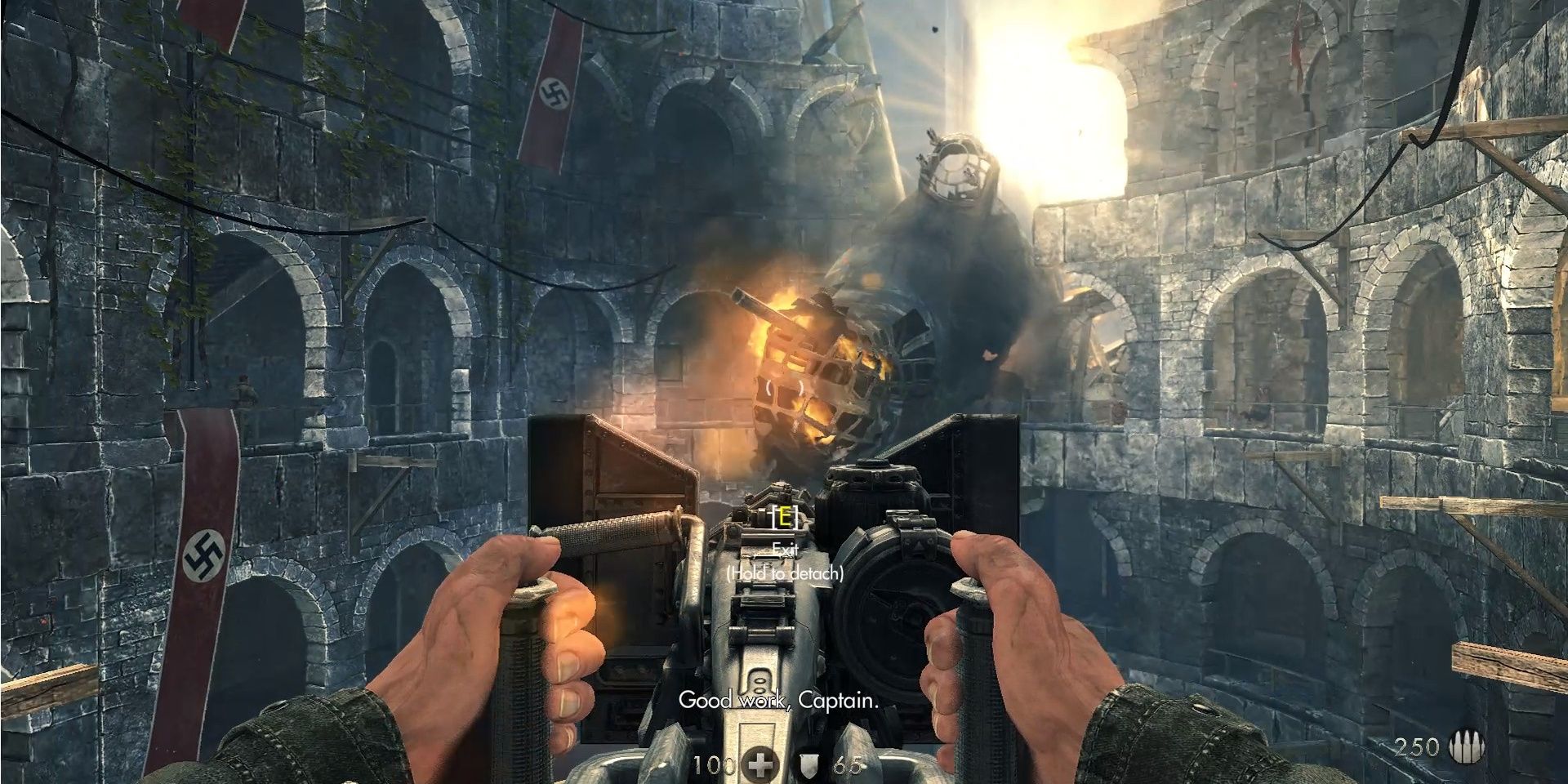 Image of the turret that you have to use in Wolfenstein: The New Order.
