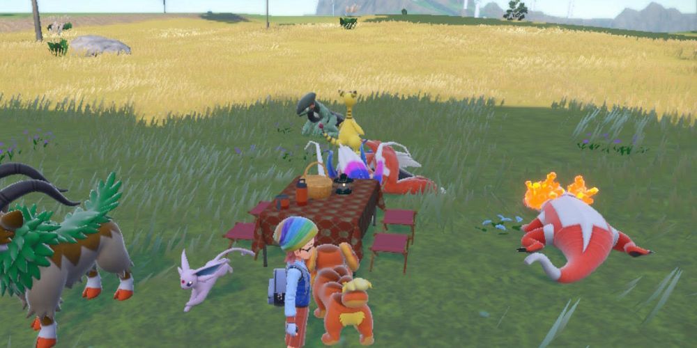 A picnic in Pokémon Scarlet & Violet.