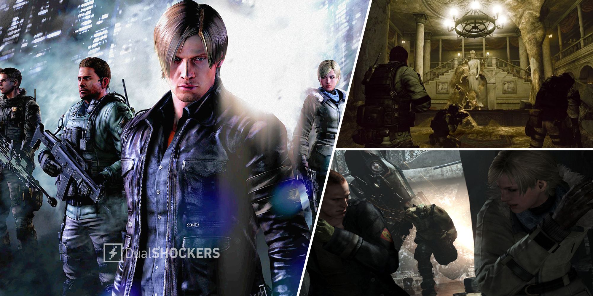 Resident Evil 6 gameplay and characters Leon S. Kennedy, Chris Redfield, Jake Muller and Ada Wong