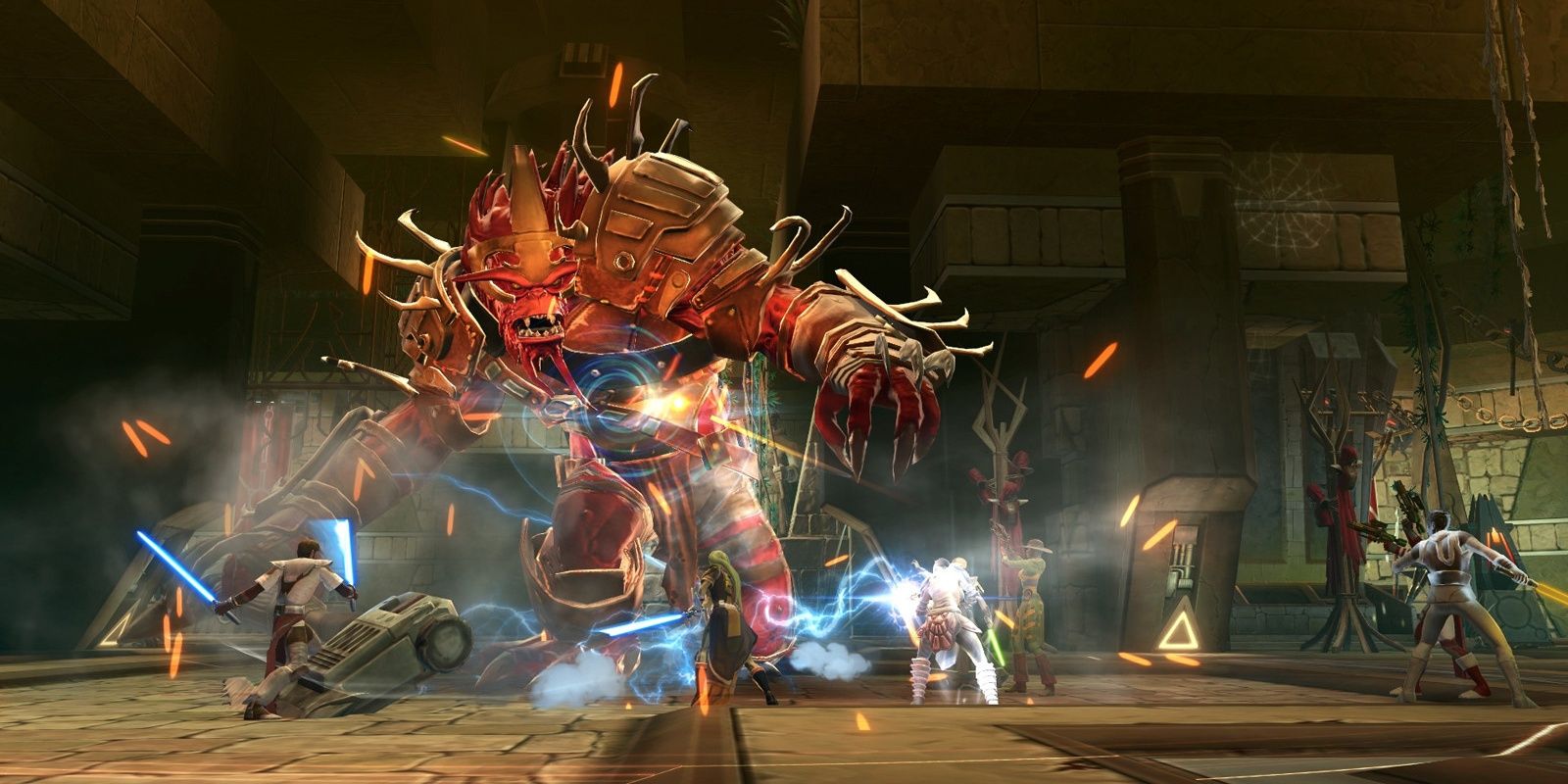 Image of gameplay from the trailer for Star Wars: The Old Republic.