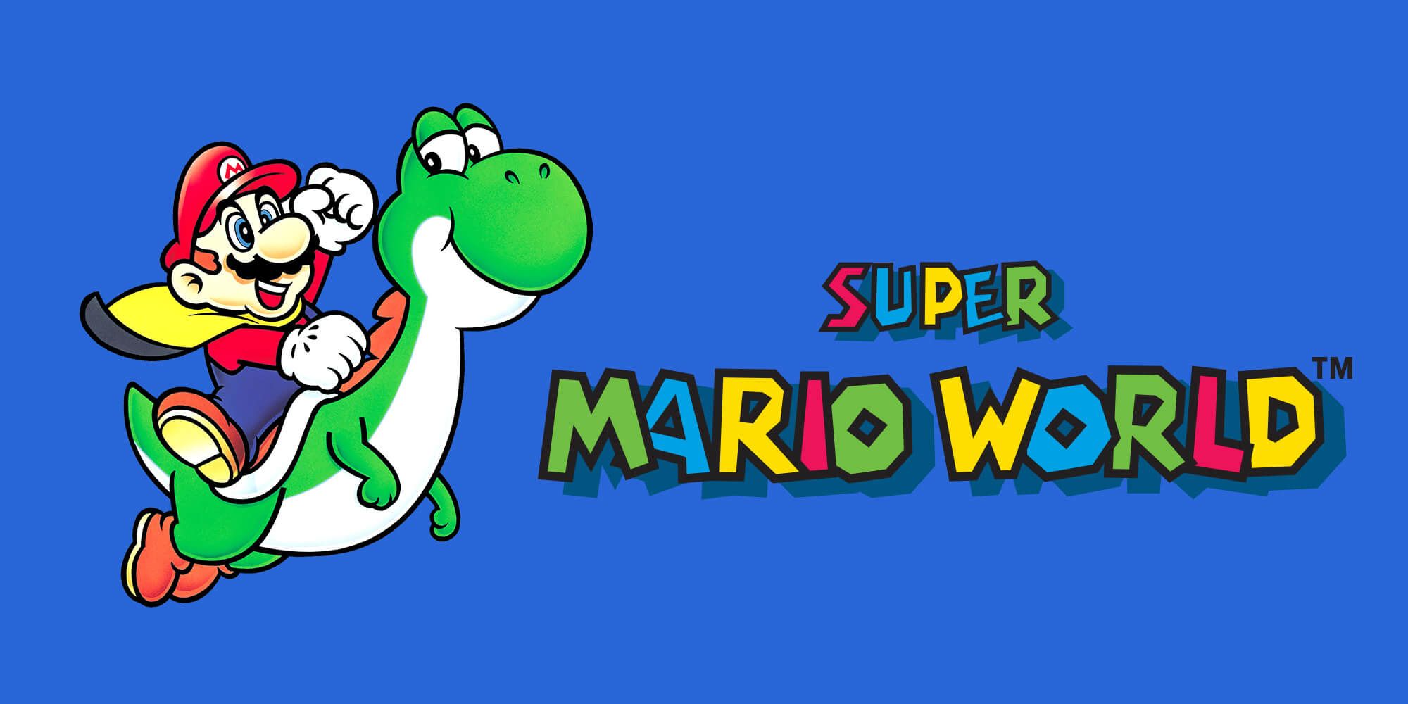 Super Mario World illustration Mario on Yoshi