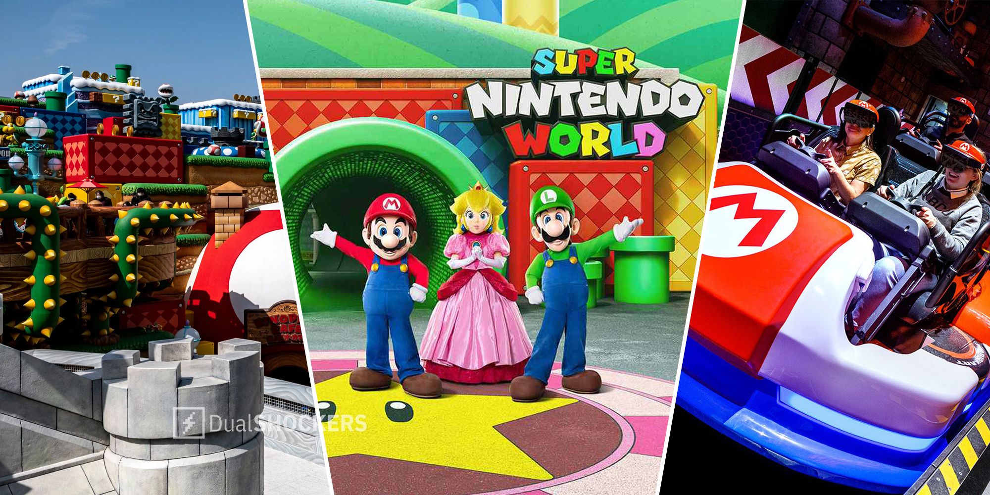Super Nintendo World at Universal Studios Hollywood, Mario, Peach, Luigi, Mario Kart ride