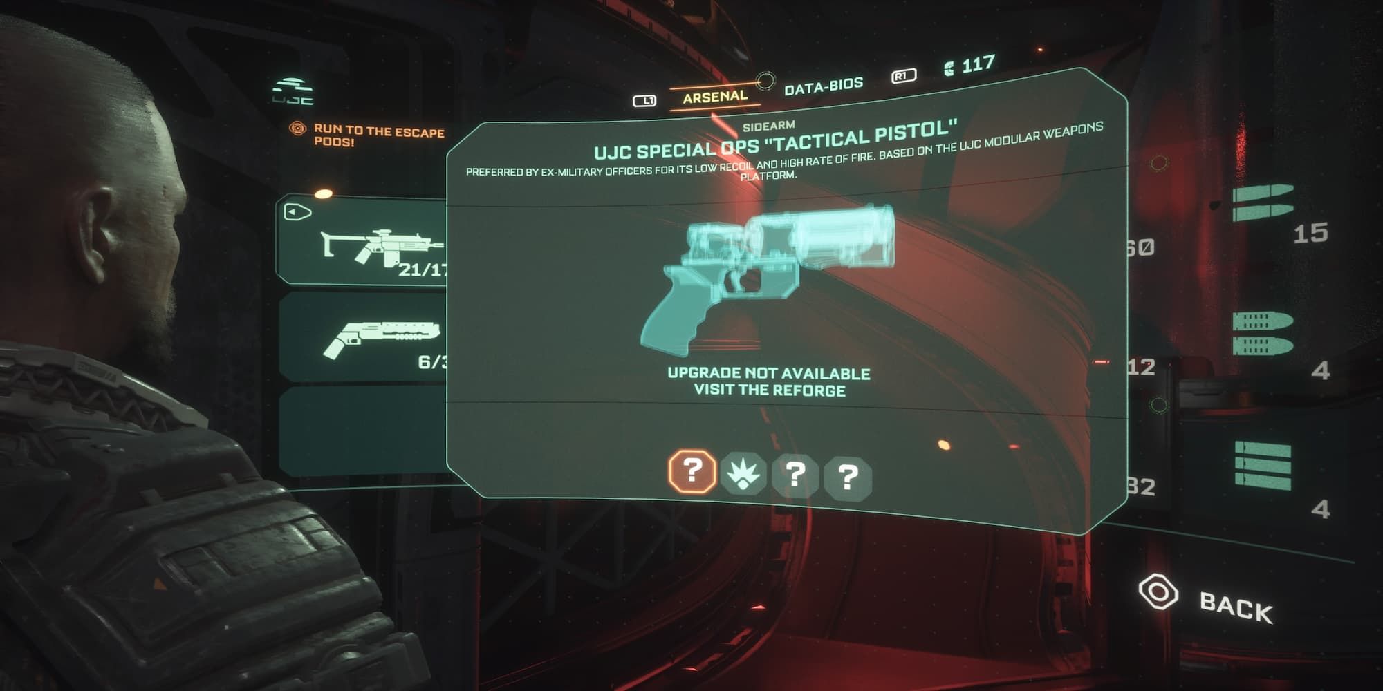 Tactical Pistol Displayed In The Menu