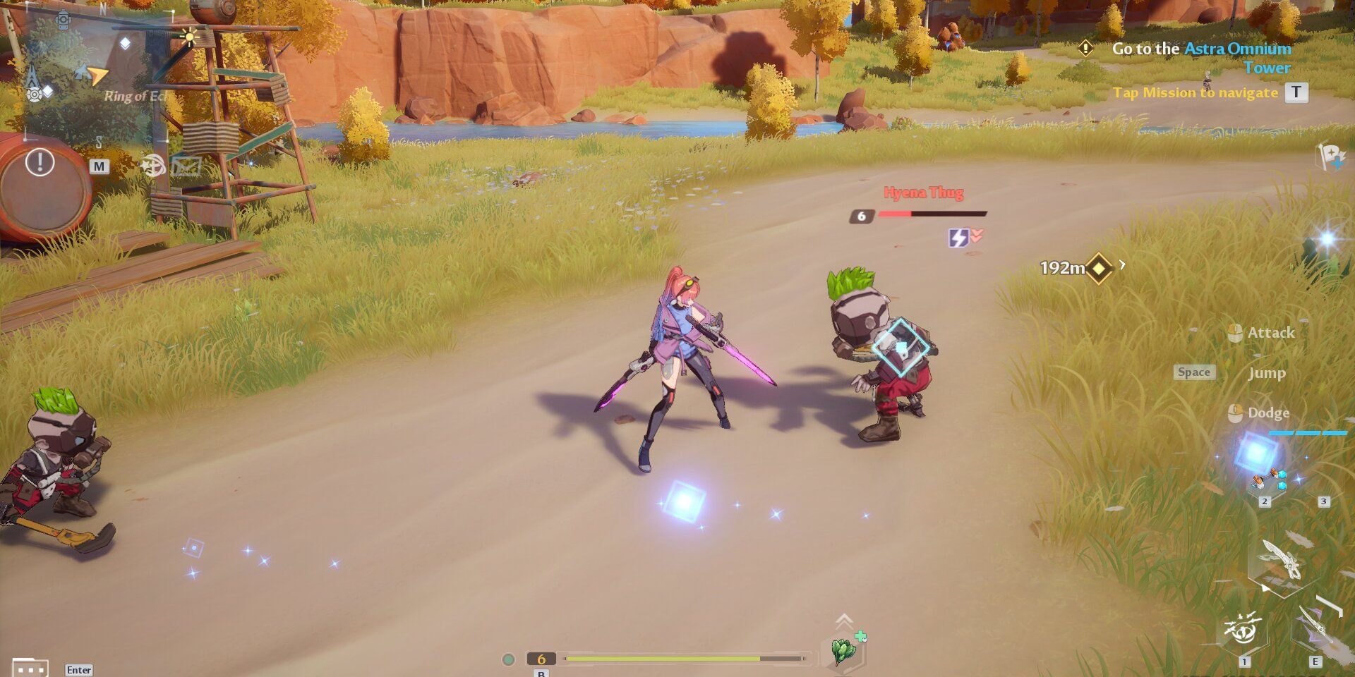 Image of a battle in the RPG game of Tower of Fantasy.