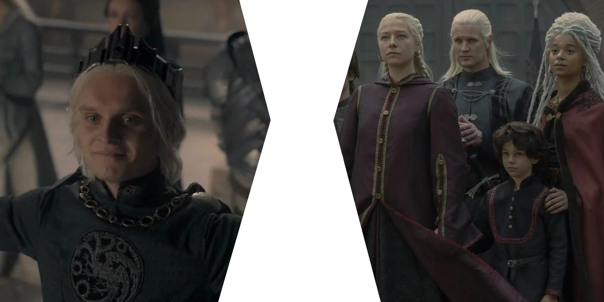 King Aegon II and Queen Rhaenyra Targaryen's Family in HBO's House of the Dragon Season One