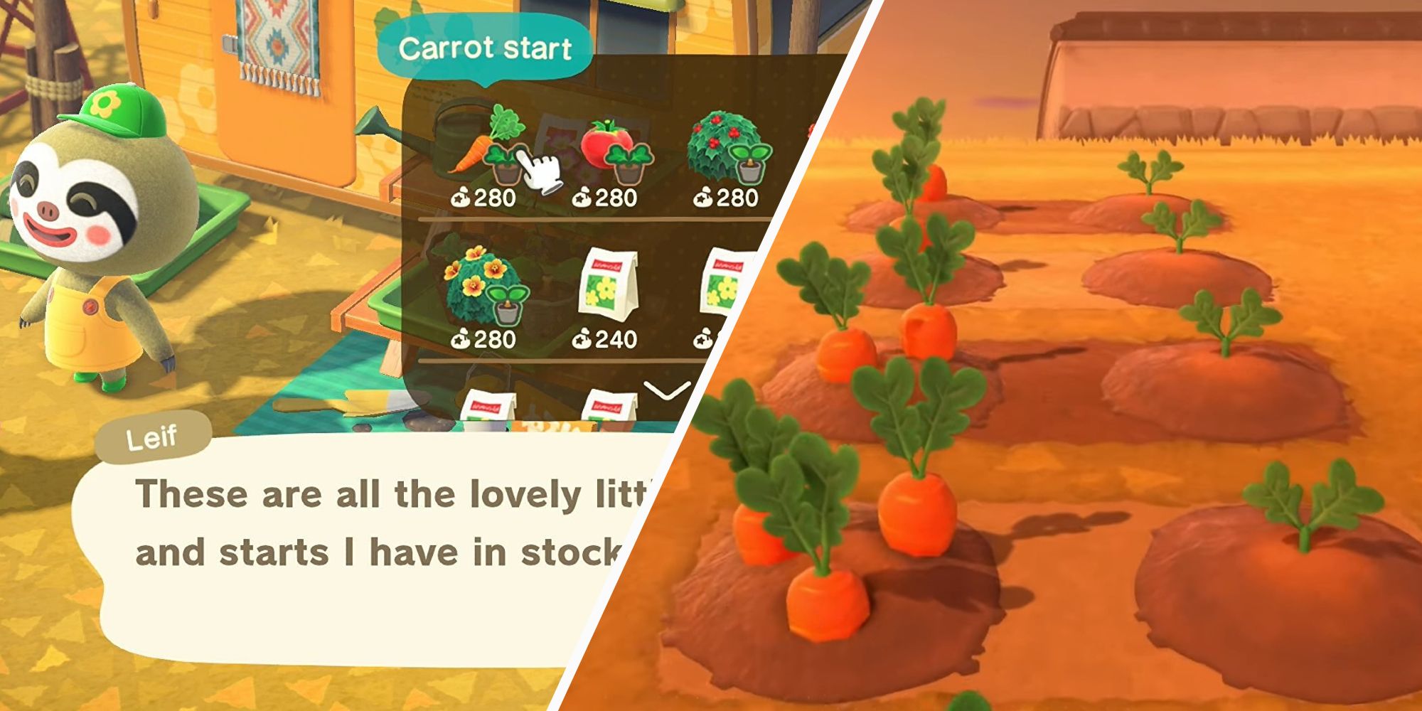 Animal Crossing Carrots, Potatoes and Tomatoes: Where to find and