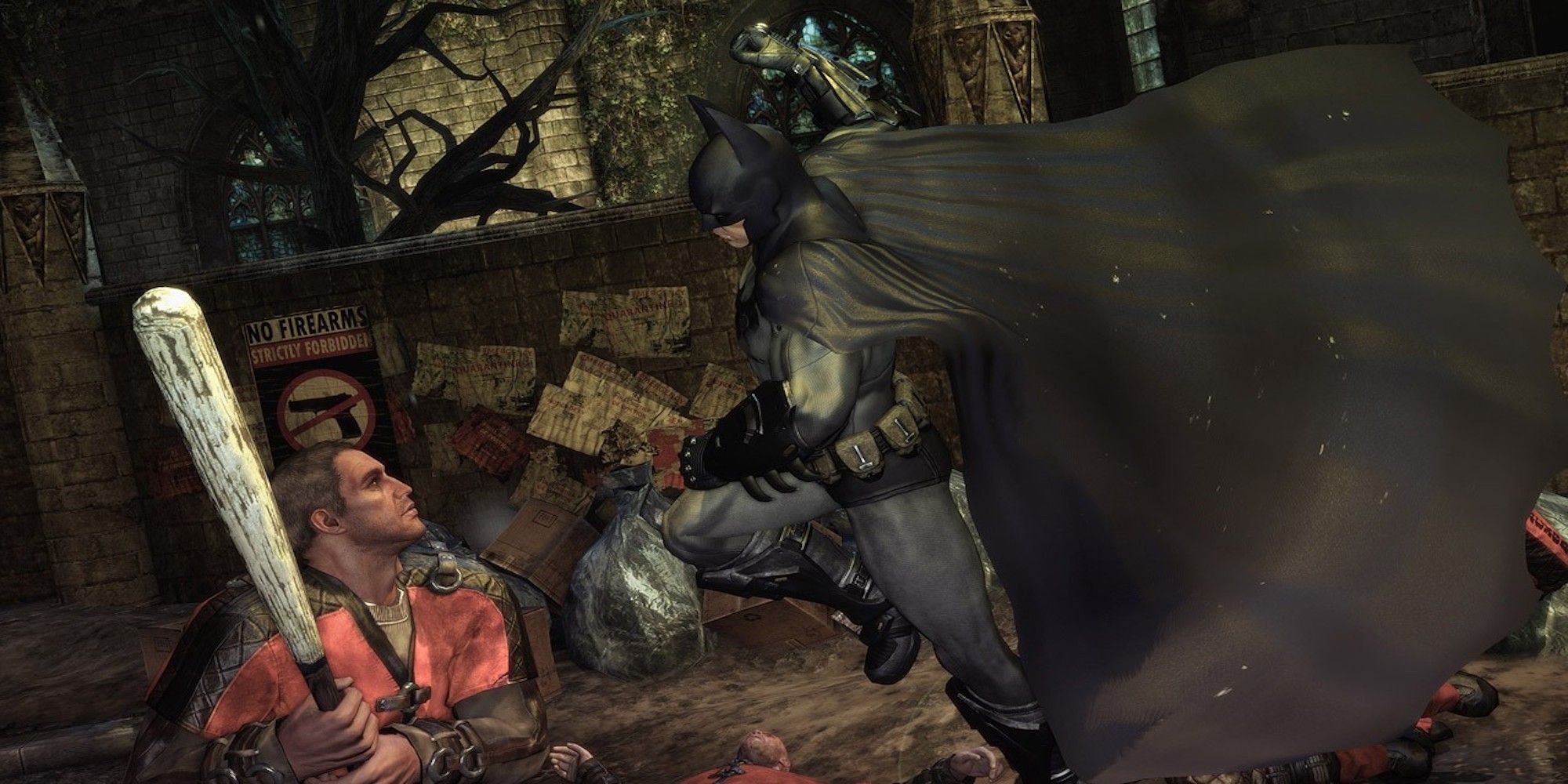 Batman in combat (Batman: Arkham City)