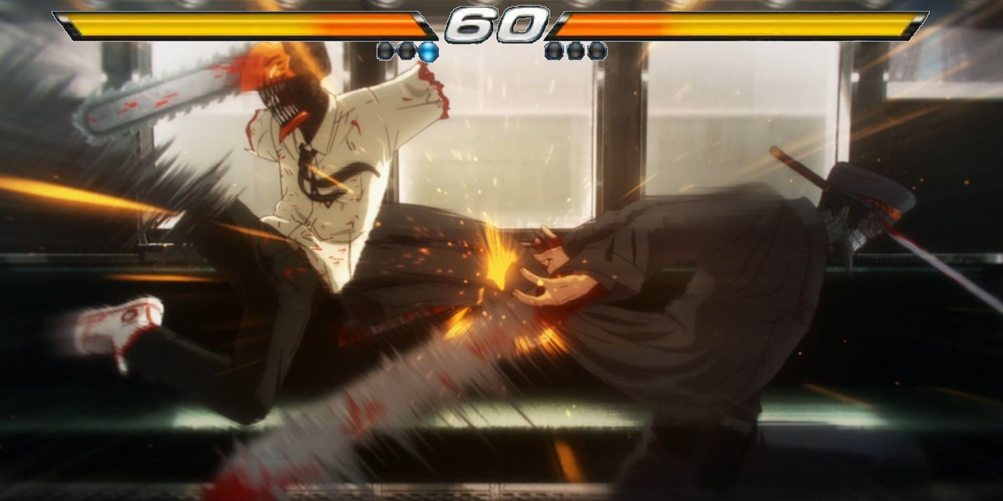 Mockup of Chainsaw Man as a fighting game