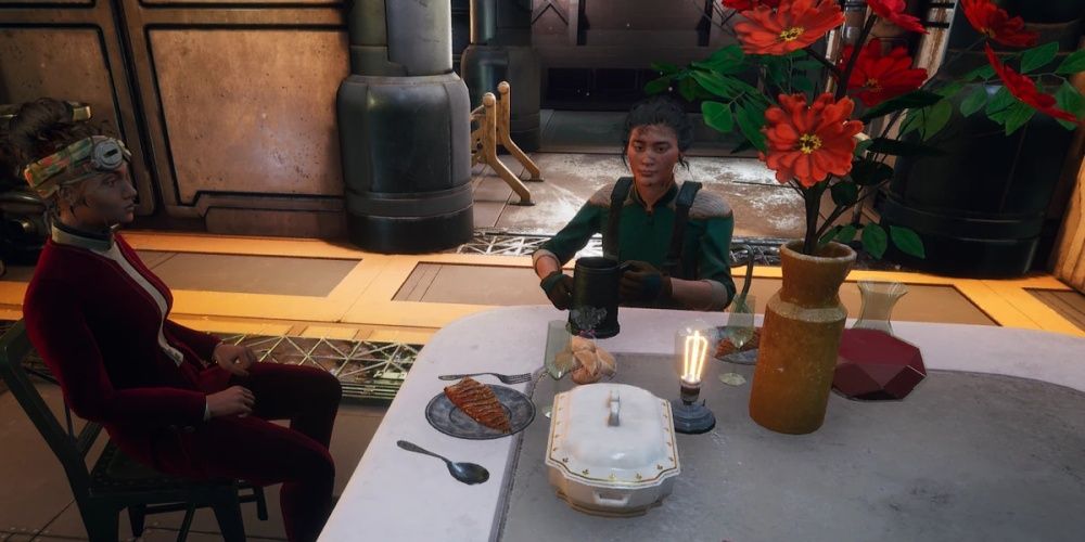Parvati and Junlei On A Date During The Don't Bite The Sun Quest In The Outer Worlds