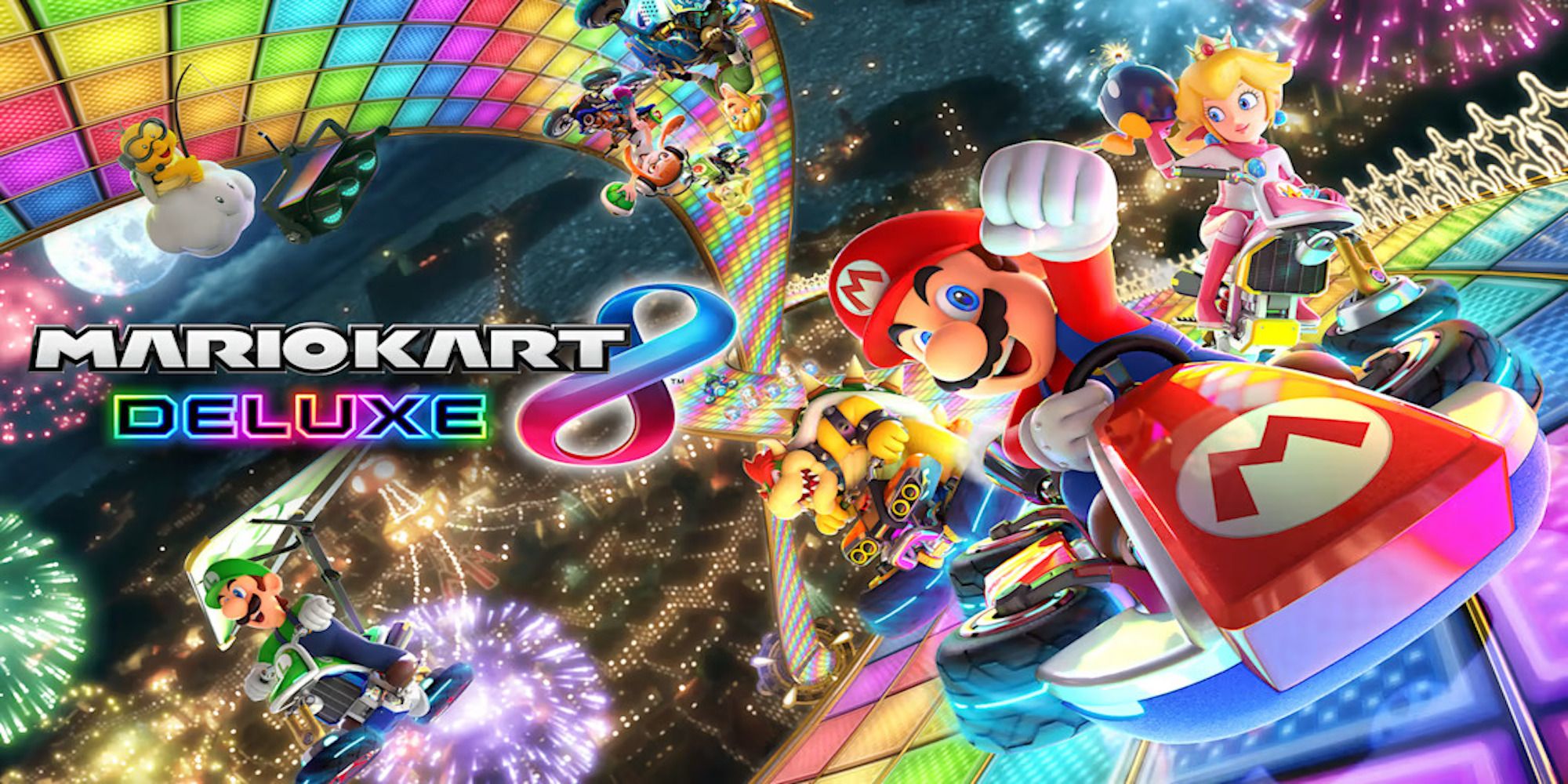 Title screen for Mario Kart 8 Deluxe