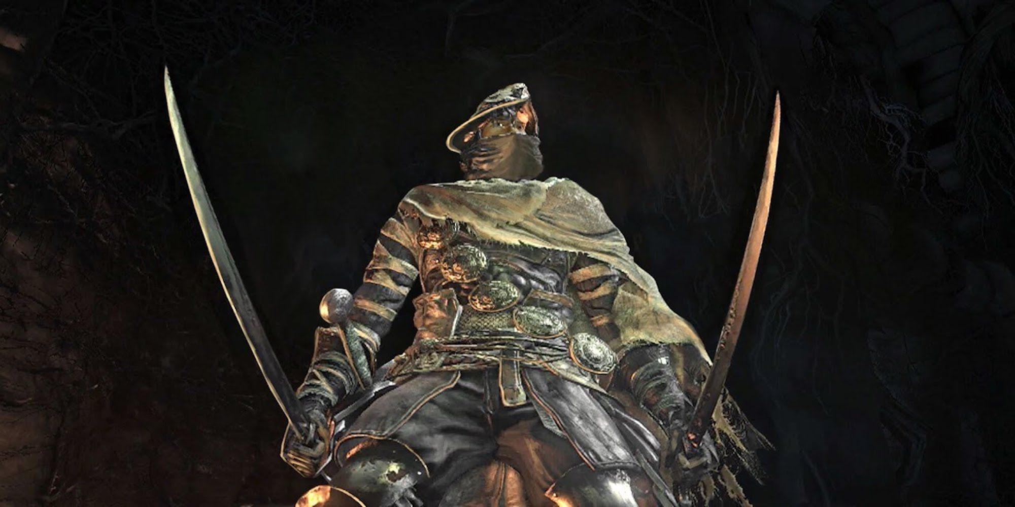 Player holding the Sellsword Twinblades (Dark Souls 3)