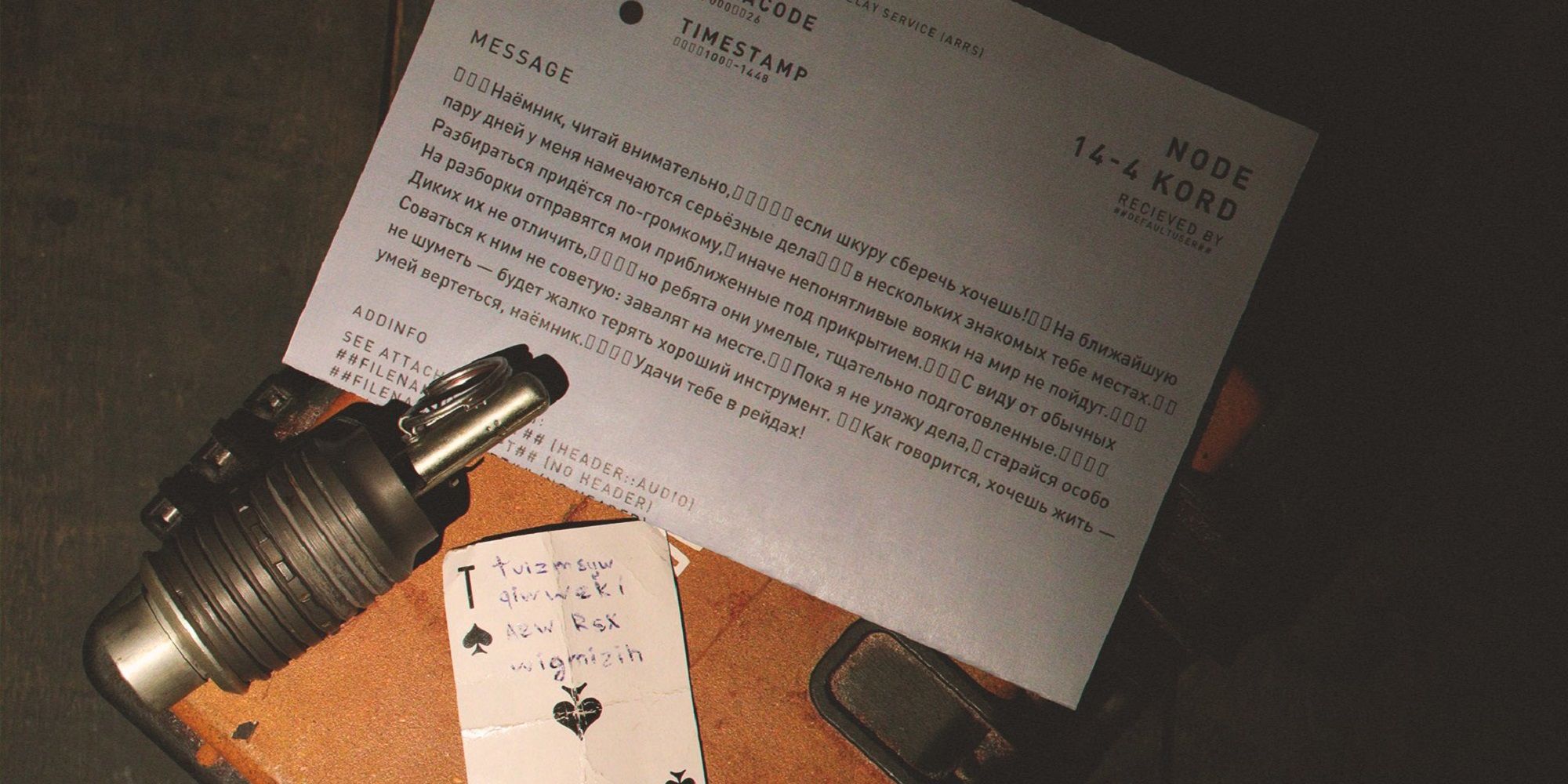 Escape From Tarkov letter (lore)
