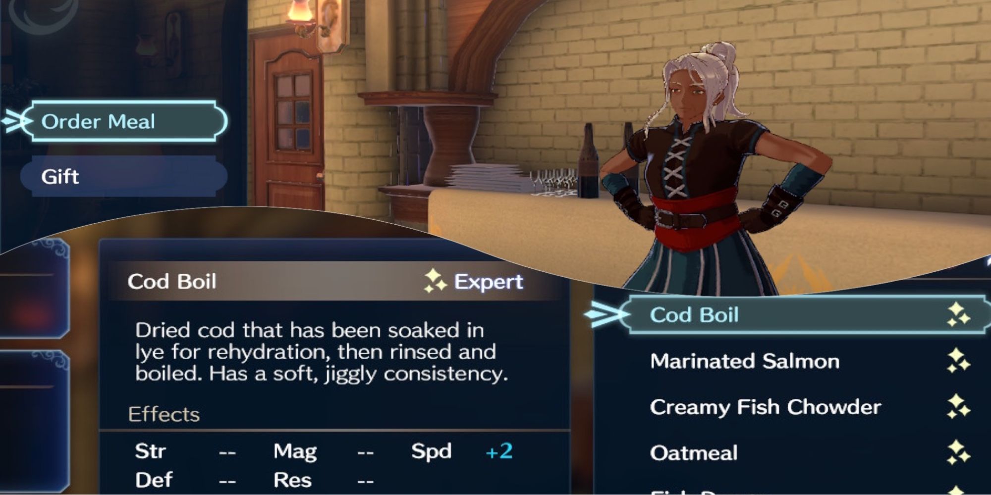Fire Emblem Engage Cooking Split Image With Chef And Dish Selection