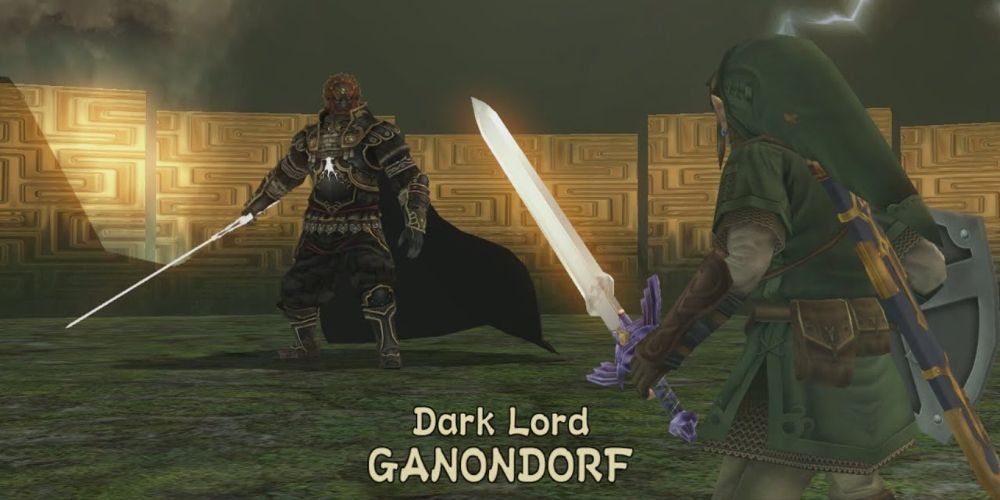 Link and Ganondorf face each other in the final duel