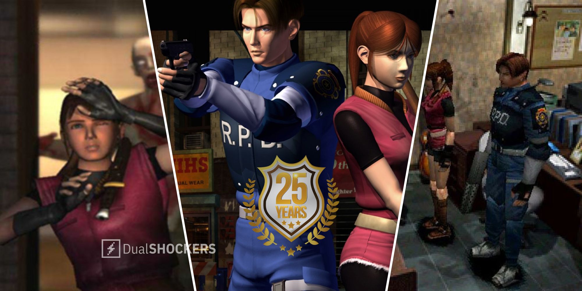 25th anniversary Resident Evil 2 Leon and Claire gameplay