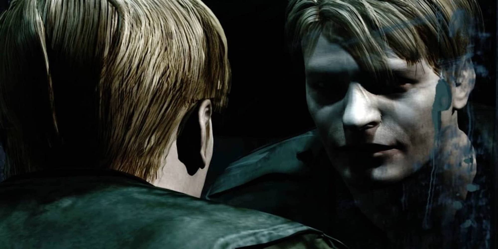 James Sunderland looking in the mirror (Silent Hill 2)