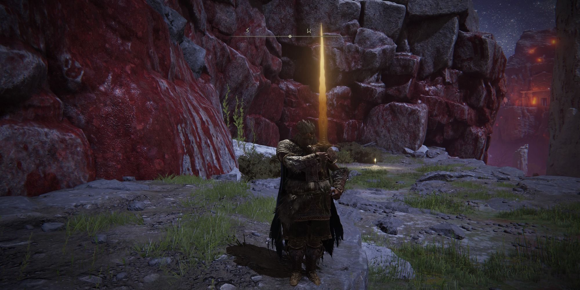 Player holding the Sacred Relic Sword (Elden Ring)
