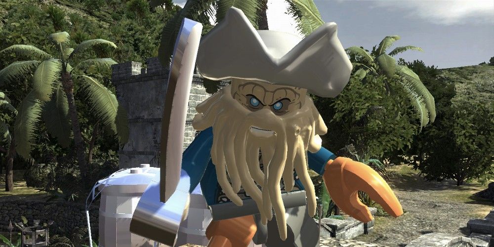 Lego Davy Jones brandishing sword