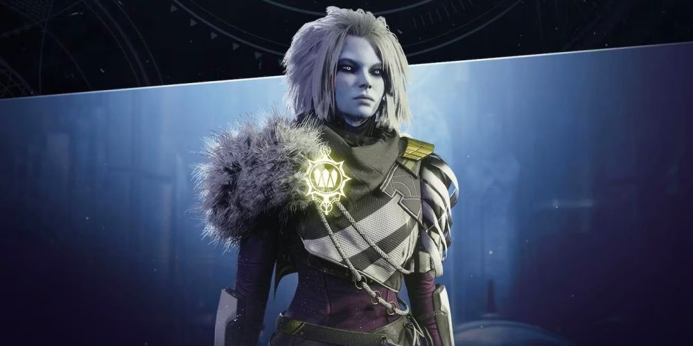 Mara Sov From Destiny 2 On A Blue Background