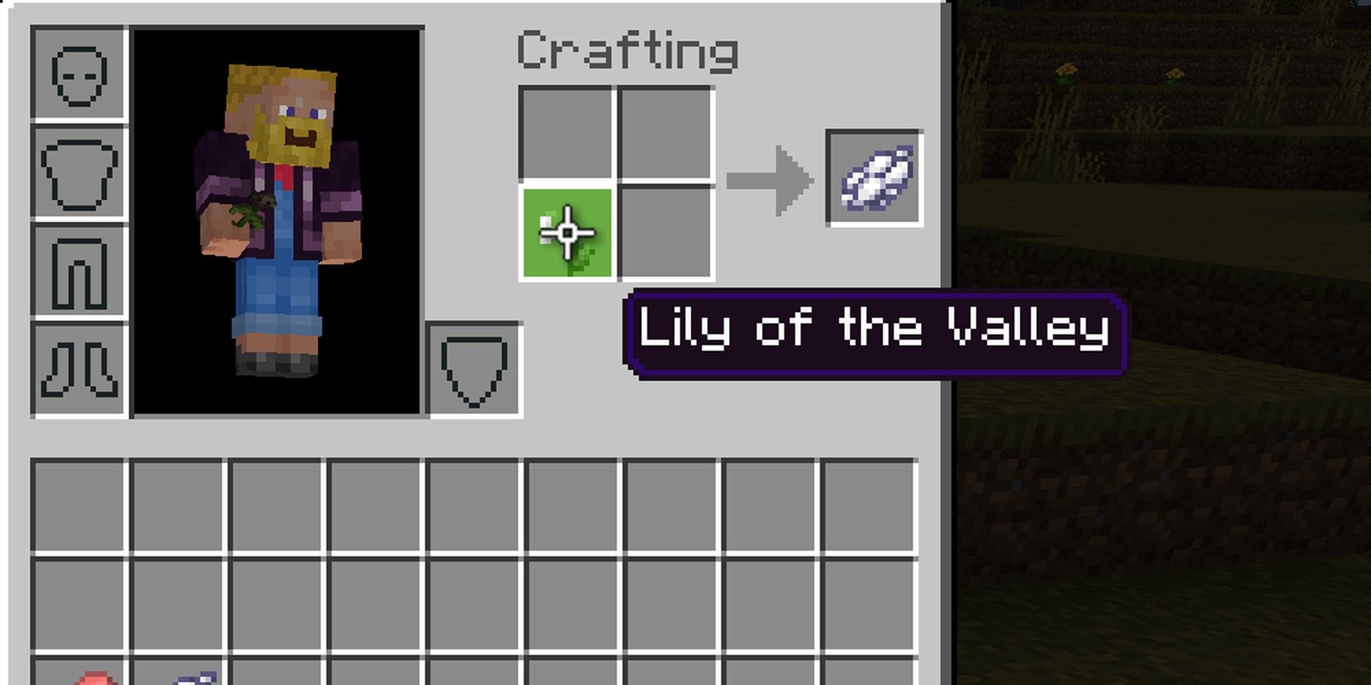 Minecraft Crafting White Dye From A Lily Of The Valley