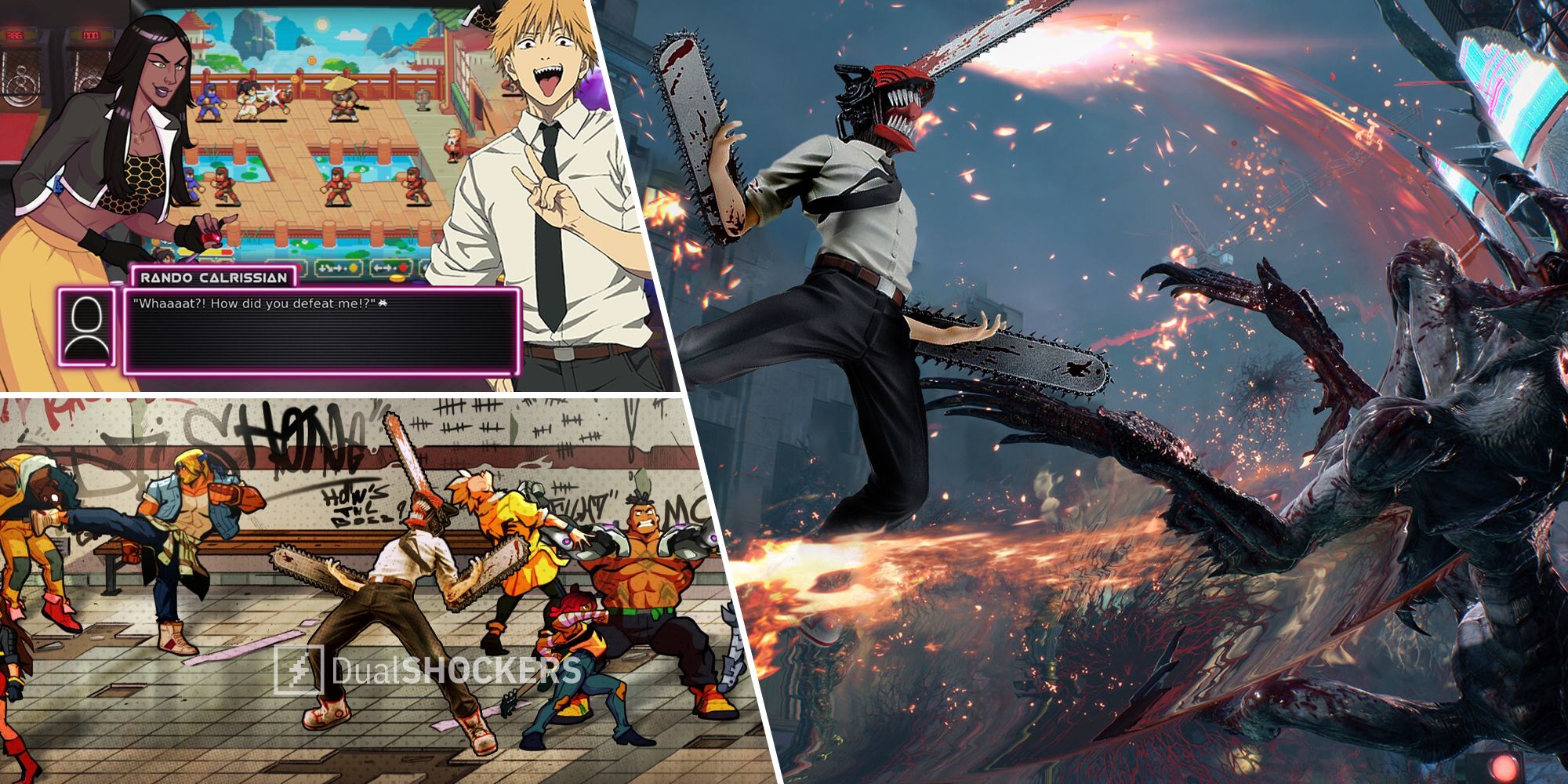Chainsaw Man Denji in Streets of Rage, DMC, and dating game
