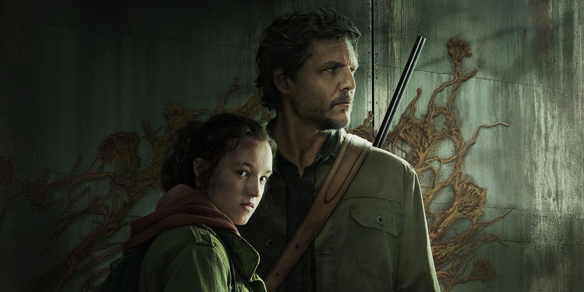 HBO The Last Of Us Pedro Pascal Bella Ramsey Posed before wall
