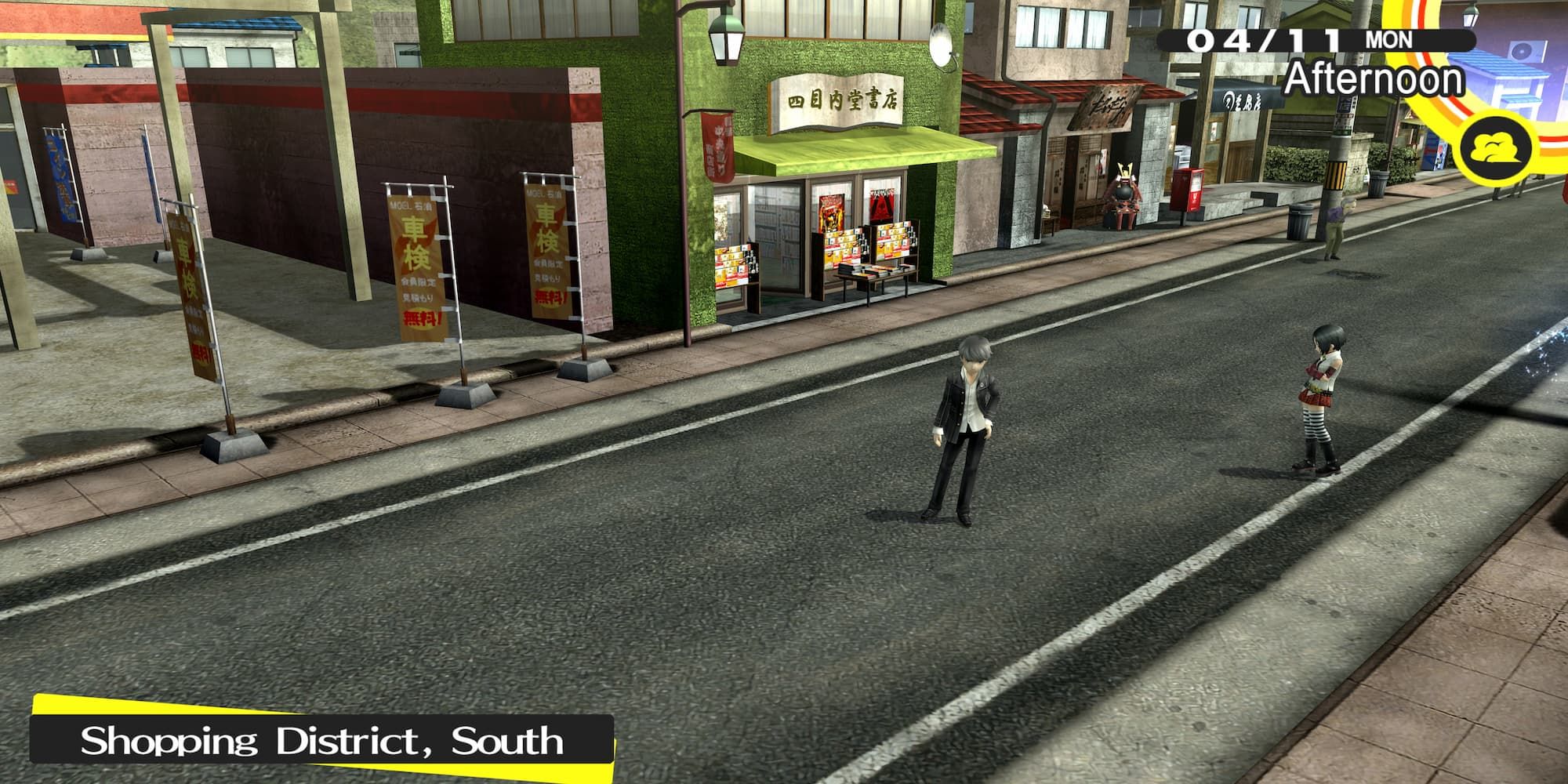 Player Standing In The Center Of Shopping District South 