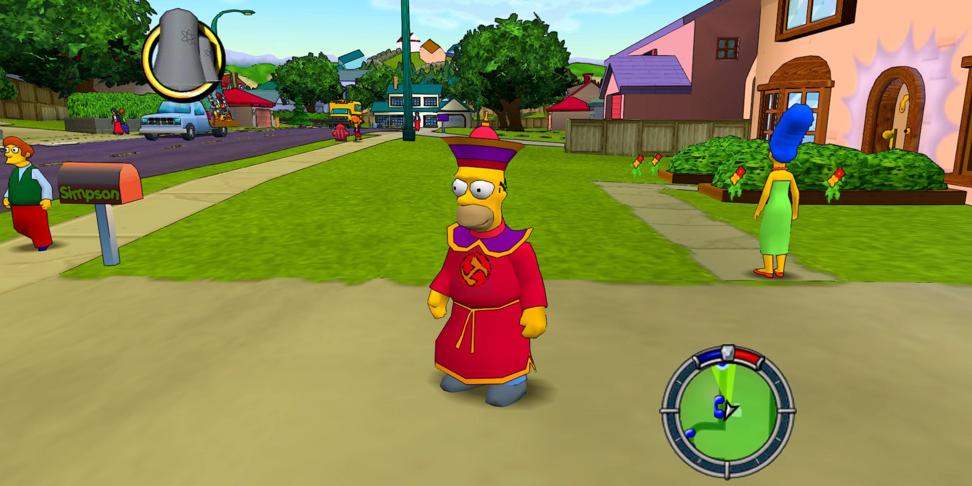 Simpsons Hit And Run Homer In Funny Costume