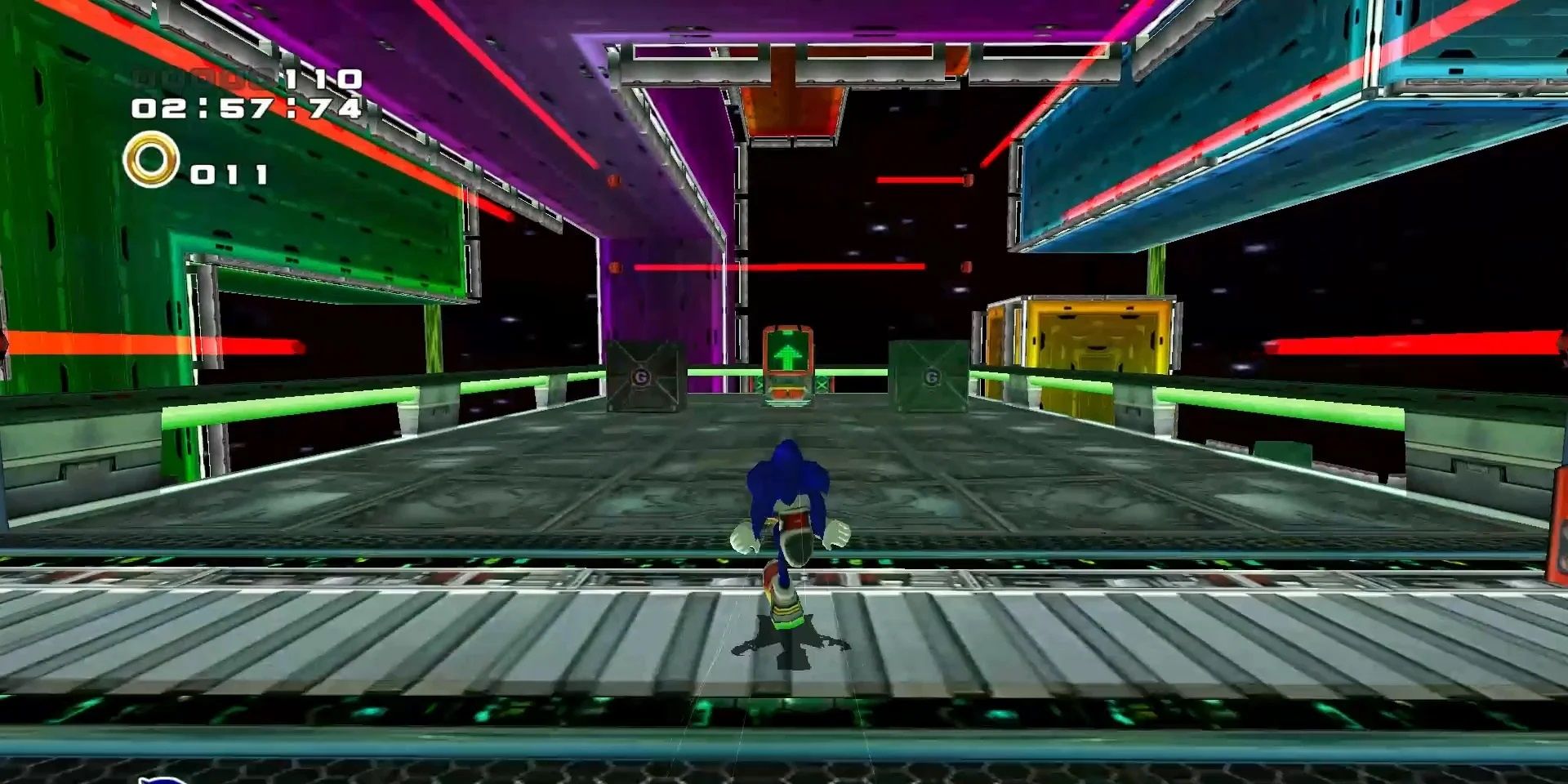 Sonic In The Final Section Of Crazy Gadget In Sonic Adventure 2