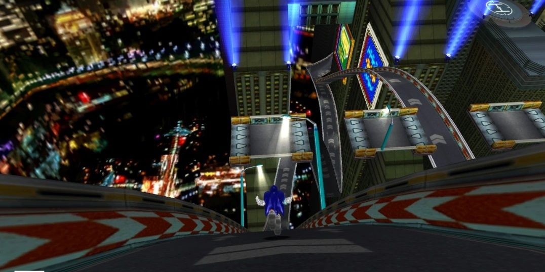 Sonic Dashing Down Speed Highway From Sonic Adventure