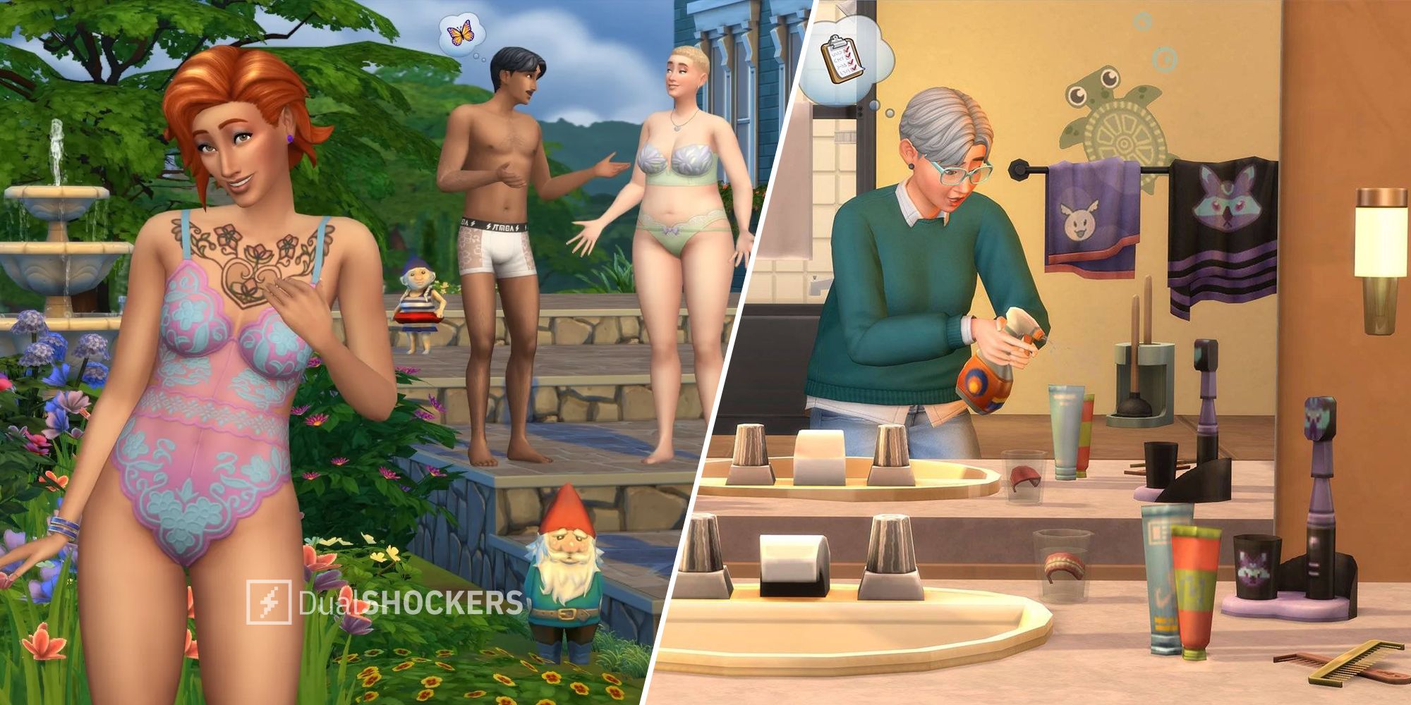The Sims 4 the Simtimates Collection and Bathroom Clutter kit packs details