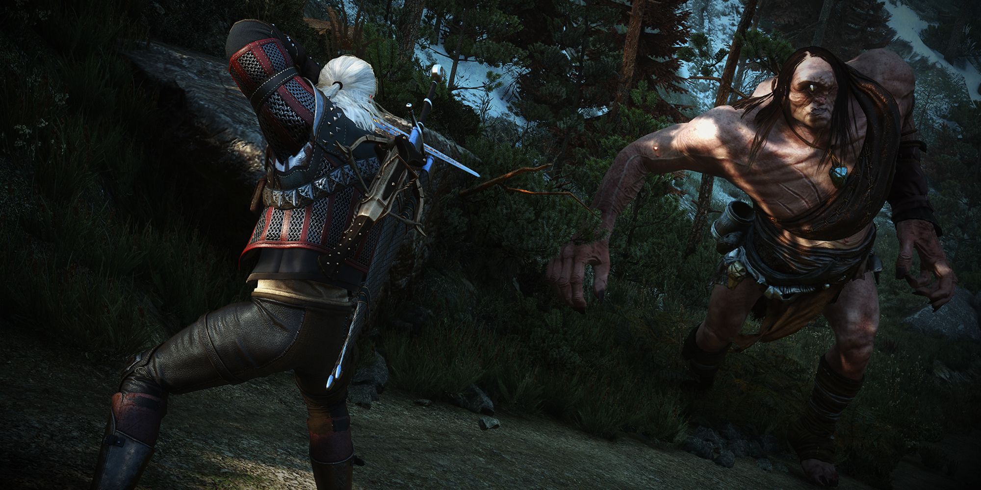 The Witcher 3 Geralt Ready To Battle A Giant Cyclops