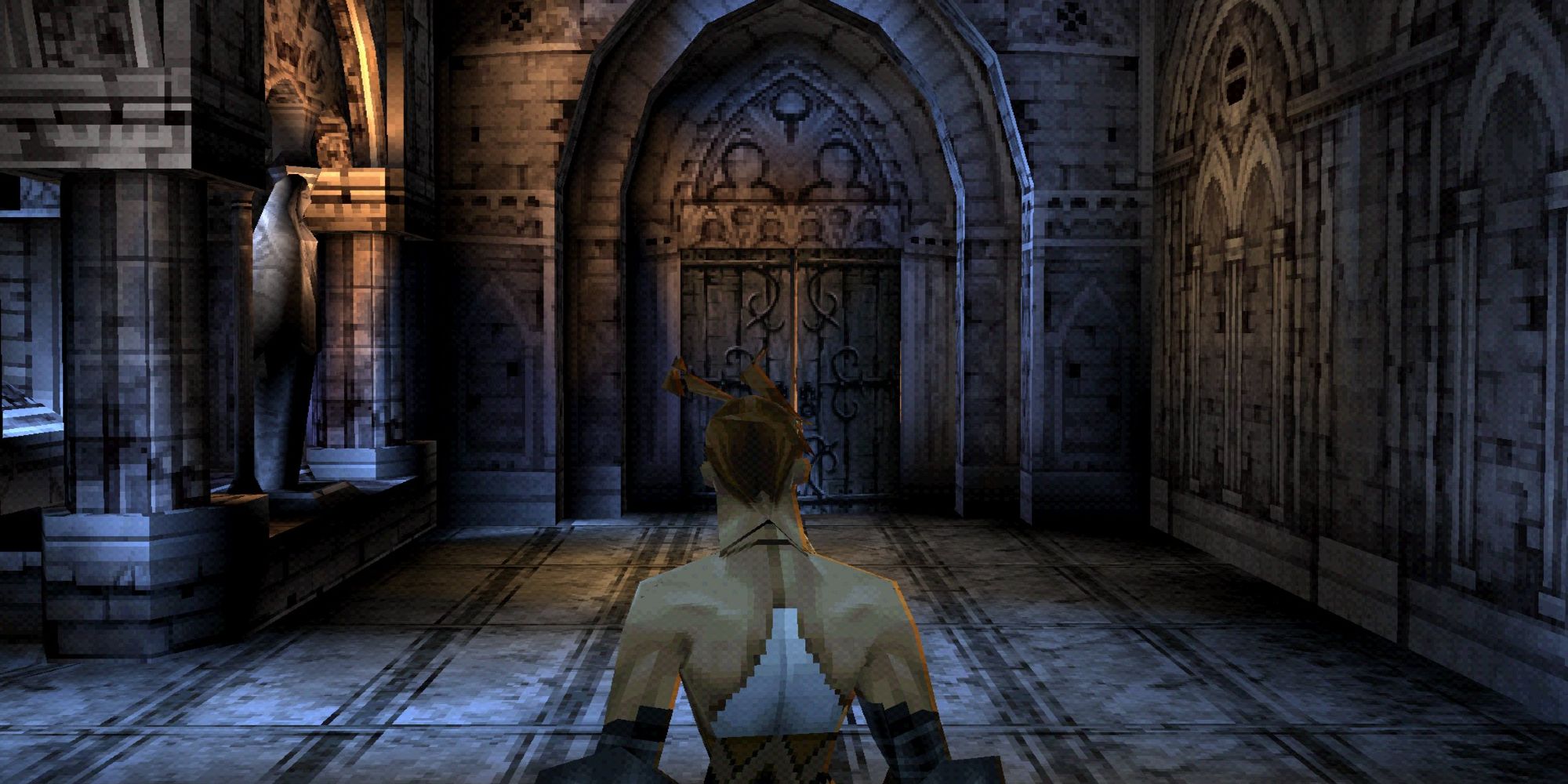 Vagrant Story Main Character Standing In Castle Hall