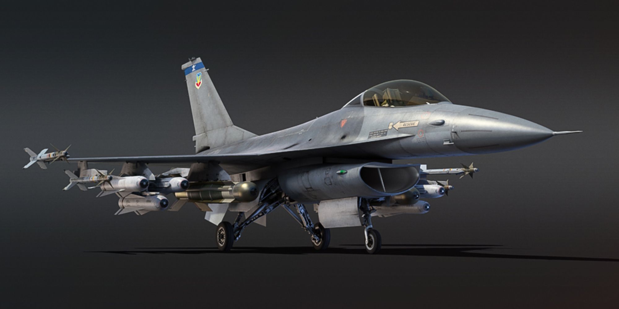 War THunder F-16 On Black Background