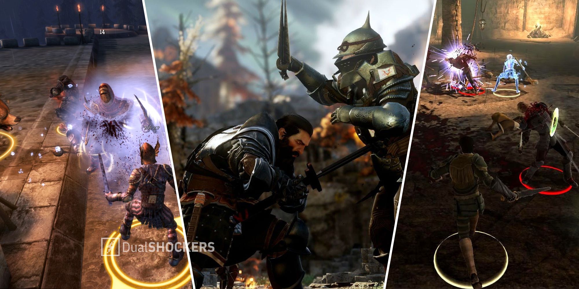 Dragon Age Origins, Dragon Age 2, and Dragon Age Inquisition combat gameplay