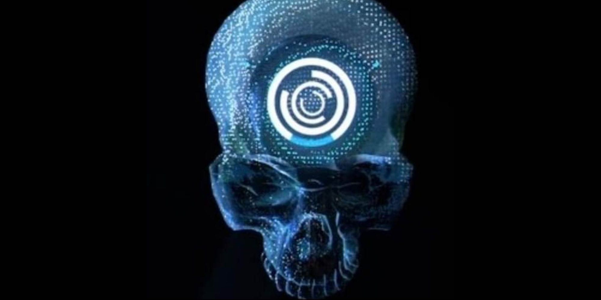 The legendary skull with its unique symbol in Halo Infinite. 