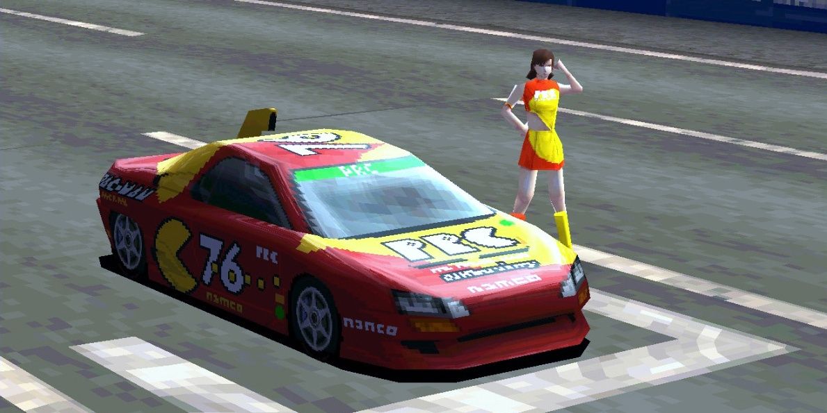 Ridge Racer Type 4 PS1 Pac Man Car namco racing race game 